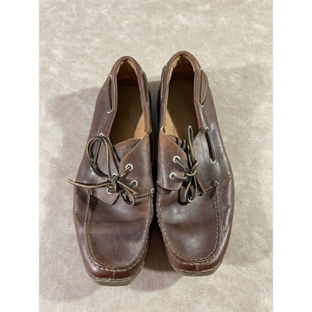 Timberland Mens Smart Comfort Zoned Chassis Boat Shoes Genuine Leather Brown 11M